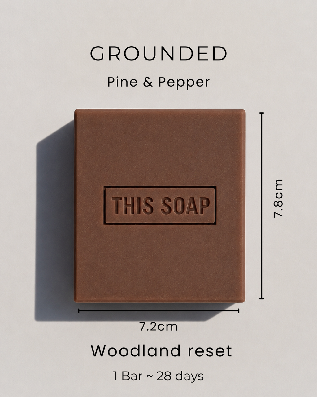 Grounded | Men's Soap Set | Pine, Black Pepper, Lavender, Pumice, Raw Cocoa