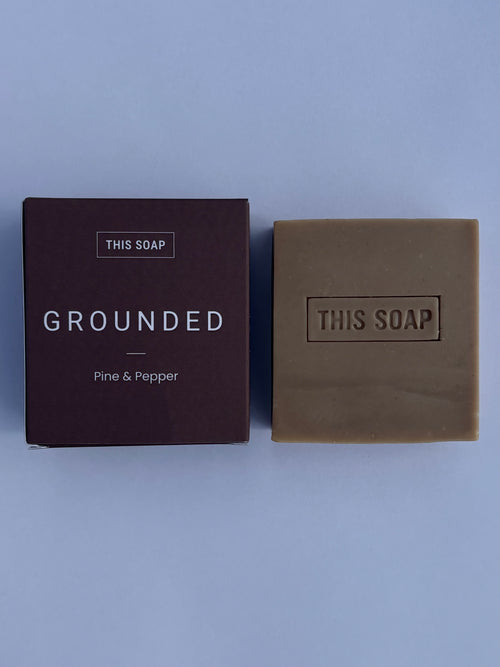 Grounded Men's Soap Bar | Pine, Black Pepper, Lavender, Pumice, Raw Cocoa