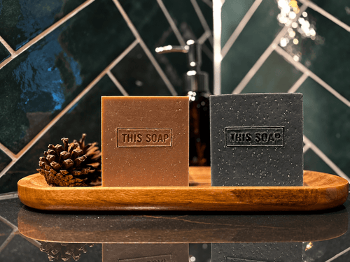 Bold & Grounded Men’s Soap Set | Wood & Root | Pine & Pepper - This Soap